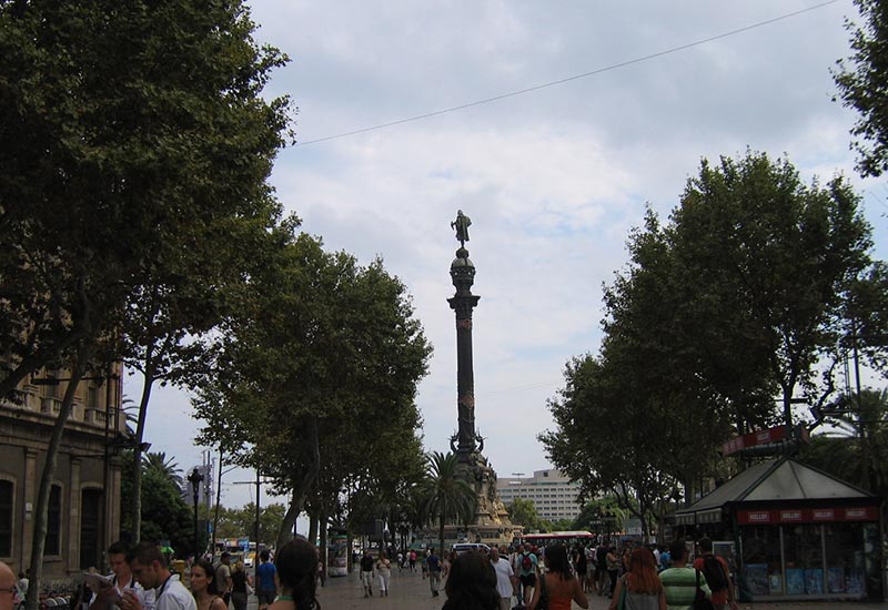 Барселона. Рамбла. Памятник Колумбу